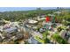 Aerial view showcasing the property and surrounding neighborhood with nearby shops at 6606 Wildwood Trail # D, Myrtle Beach, SC 29572