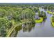 An aerial view shows the home's location on the beautiful waterfront at 8234 Timber Ridge Rd., Conway, SC 29526