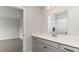 Stylish bathroom features a quartz countertop and white cabinets at 843 Ireland Dr., Longs, SC 29568