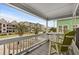 The porch features rocking chairs, and a great view at 1032 N Ocean Blvd., Surfside Beach, SC 29575
