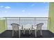 Outdoor balcony with ocean views and comfortable seating for enjoying the scenery at 1105 S Ocean Blvd. # 1134, Myrtle Beach, SC 29577