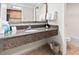 Bathroom with granite vanity and lots of counter space at 1105 S Ocean Blvd. # 1134, Myrtle Beach, SC 29577