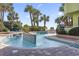 Relaxing swimming pool featuring a lazy river with tropical trees, making it a great place for residents at 1105 S Ocean Blvd. # 1134, Myrtle Beach, SC 29577