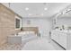 Stylish bathroom with a jetted tub, tiled shower, and double vanity at 145 Bendick Ct., Little River, SC 29566