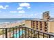 Beautiful ocean view with a balcony overlooking a pool and the beach at 1605 S Ocean Blvd. # 509, Myrtle Beach, SC 29577