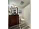 Bathroom featuring a classic vanity, mirror, and a shower with curtain at 201 N 74Th Ave. N # 2322, Myrtle Beach, SC 29572