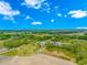 An aerial view of a property surrounded by lush greenery, fields, and a network of roads at 2360 Highway 701 North, Loris, SC 29569