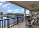 Relaxing balcony with comfortable seating and a picturesque water view at 265 Venice Way # 1-201, Myrtle Beach, SC 29577