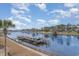 Scenic water view featuring a private boat dock and lush green surroundings at 265 Venice Way # 1-201, Myrtle Beach, SC 29577