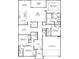 Detailed floor plan showcasing the layout of the home with kitchen, bedrooms, bathrooms and two car garage at 5048 Riverton Ct, Myrtle Beach, SC 29579