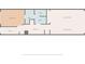 Illustrated floor plan featuring a bedroom, 3 bathrooms, kitchen, foyer, living room, and dining area at 7509 N Ocean Blvd. # 1203, Myrtle Beach, SC 29572