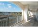 A spacious balcony with a view of the marsh and adjacent buildings at 9547 Edgerton Dr. # 204, Myrtle Beach, SC 29572