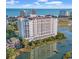 Beautiful exterior view of the building overlooking a marsh and the ocean at 9547 Edgerton Dr. # 204, Myrtle Beach, SC 29572