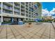 Hotel patio area with umbrellas and chairs for lounging in the sun at 1105 South Ocean Blvd. # 852, Myrtle Beach, SC 29577