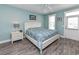 Inviting bedroom with coastal decor, bright walls and white furnishings at 1411-A N Ocean Blvd., Surfside Beach, SC 29575