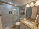 Bathroom with a glass shower and a sink at 301 Myrtlewood Ct. # 17-E, Myrtle Beach, SC 29572