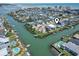 Expansive aerial view of the waterfront neighborhood, showcasing canals, docks, and coastal living at 315 60Th Ave. N, North Myrtle Beach, SC 29582