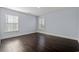 Bedroom with hardwood flooring and two windows with blinds at 425 Retriever Ct., Murrells Inlet, SC 29576