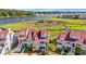 Aerial view of townhomes by the waterway at 4396 Baldwin Ave. # 19, Little River, SC 29566