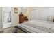 Bedroom with a comfortable bed and view to a bathroom and small desk area at 4502 Little River Inn Ln. # 2507, Little River, SC 29566