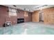 Spacious unfinished basement with paneled walls and a small window at 5002 Watergate Dr., Myrtle Beach, SC 29588