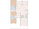 Detailed floor plan showcasing the layout of the rooms, including the kitchen, bedrooms, and bathrooms at 5230 Piemonte Ln., Myrtle Beach, SC 29579
