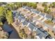 An aerial view showcases the neighborhood's layout near a golf course at 537 Sand Ridge Rd., Conway, SC 29526