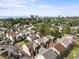 Expansive aerial shot showcasing a residential area near the ocean, with lush greenery at 705 11Th Ave. S, North Myrtle Beach, SC 29582