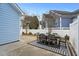 Backyard patio with modern table set at 709 Shell Creek Circle # 709, North Myrtle Beach, SC 29582