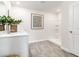 Modern bathroom with a white vanity and walk-in shower highlighting a blend of style and practicality at 836 Buttonwood Dr., Conway, SC 29527