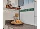 Stylish kitchen counter with a wine rack, offering a cozy spot for drinks and snacks at 9620 Shore Dr. # C101, Myrtle Beach, SC 29572