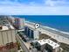 Oceanfront condo building featuring beach access, spacious balconies, and on-site parking at 1709 S Ocean Blvd. # 411, North Myrtle Beach, SC 29582