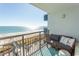 Relaxing oceanfront balcony with comfortable seating and stunning ocean views at 2001 S Ocean Blvd. # 405, Myrtle Beach, SC 29577