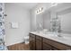 Bathroom featuring double sinks, a vanity with lots of storage, and a full shower/tub combo at 349 Lakota Loop, Longs, SC 29568