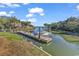 Boat at community dock with serene water views at 3866 Highway 17 Business # C- 9, Murrells Inlet, SC 29576