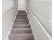 Carpeted staircase with white railing and neutral walls leading to the next level at 409 Falling Leaf Loop, Myrtle Beach, SC 29588