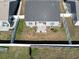 Aerial view of the home highlighting the backyard, patio, and fenced-in yard at 453 Rycola Circle, Surfside Beach, SC 29575