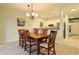 Charming dining room with stylish lighting, adjacent to a modern kitchen at 48 Twelve Oaks Dr. # 2, Pawleys Island, SC 29585