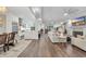 An Open floor plan connecting the Living Room, Kitchen, and Dining Room at 602 Sea Vista Ln., North Myrtle Beach, SC 29582