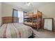 Bedroom with a cozy bed and wooden bunk beds at 651 Riverward Dr. # 651, Myrtle Beach, SC 29588