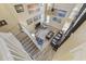 A view from above of the living room with high ceilings, neutral walls, and comfortable furniture at 651 Riverward Dr. # 651, Myrtle Beach, SC 29588