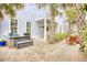 Back patio with a covered porch, grill, and outdoor seating area at 843 Howard Ave., Myrtle Beach, SC 29577