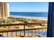 Stunning ocean view from balcony featuring beach, palm trees and coastline at 101 Ocean Creek Dr. # Dd-9, Myrtle Beach, SC 29572