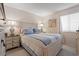 Cozy bedroom featuring a queen bed with blue bedding and matching nightstands with lamps at 101 Ocean Creek Dr. # Dd-9, Myrtle Beach, SC 29572