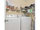 A practical laundry room featuring white appliances and shelving, offering ample storage at 1222 Midtown Village Dr., Conway, SC 29526