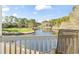 Scenic view of the pond and golf course from the outdoor balcony at 131 Greenside Villas Dr. # B10, Little River, SC 29566