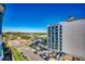 View from a balcony of the Holiday Sands South Building, street and parking lot at 2501 S Ocean Blvd. # 601, Myrtle Beach, SC 29577