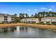 Scenic view of the pond surrounded by lush landscaping at 306 Kiskadee Loop # 4-F, Conway, SC 29526