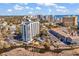 Aerial view of a condo building with a small pool and marsh views at 311 69Th Ave. N # 404, Myrtle Beach, SC 29572