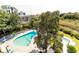 Overhead shot of the community pool, showing ample lounge chairs for relaxation and enjoyment at 311 69Th Ave. N # 404, Myrtle Beach, SC 29572